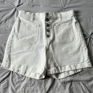 White Denim Shorts
